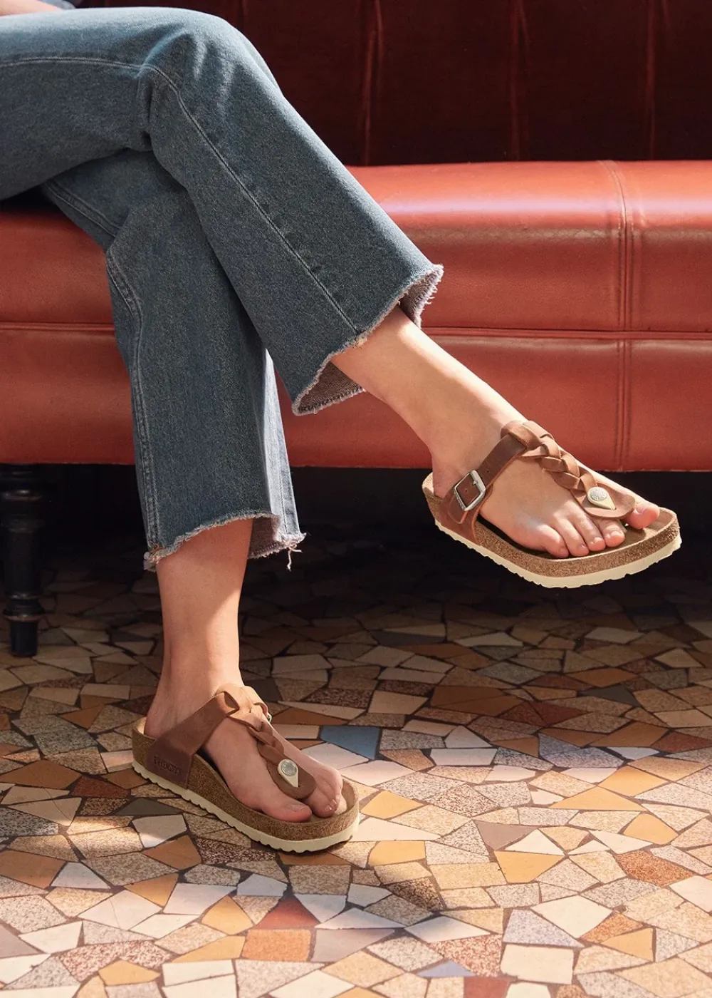 Clearance Gizeh Braided Sandals - Cognac Women Sandals|Shoes