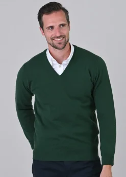 Clearance Gordon 1 Ply Geelong V-Neck - Knitwear