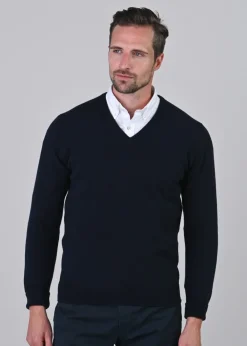Clearance Gordon 1 Ply Geelong V-Neck - Knitwear