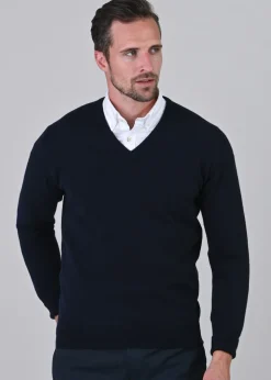 Clearance Gordon 1 Ply Geelong V-Neck - Knitwear