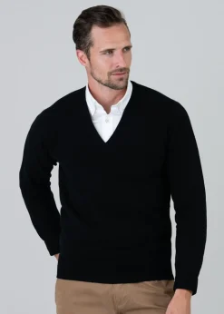 Sale Gordon 1 Ply Geelong V-Neck - Knitwear
