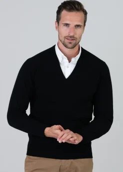 Sale Gordon 1 Ply Geelong V-Neck - Knitwear