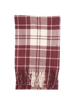 Outlet Hailes Tartan Scarf - Cabernet Women Scarves