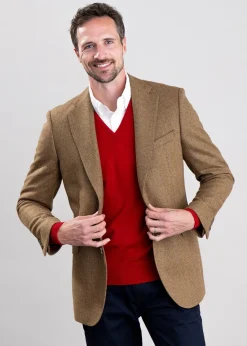 Online Heatherslaw Tweed Jacket - Earth Brown with Red and Gold Overcheck Tweed & Tailored Jackets|Suits