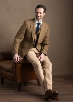 Online Heatherslaw Tweed Jacket - Earth Brown with Red and Gold Overcheck Tweed & Tailored Jackets|Suits