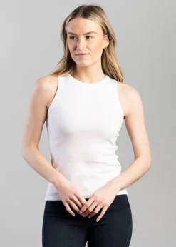 Clearance High Neck Rib Tank Top - Women Tops