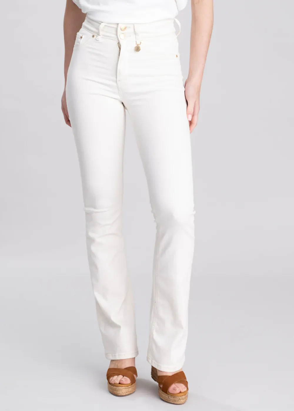 Discount High Rise Flared Jean - Women Trousers & Jeans