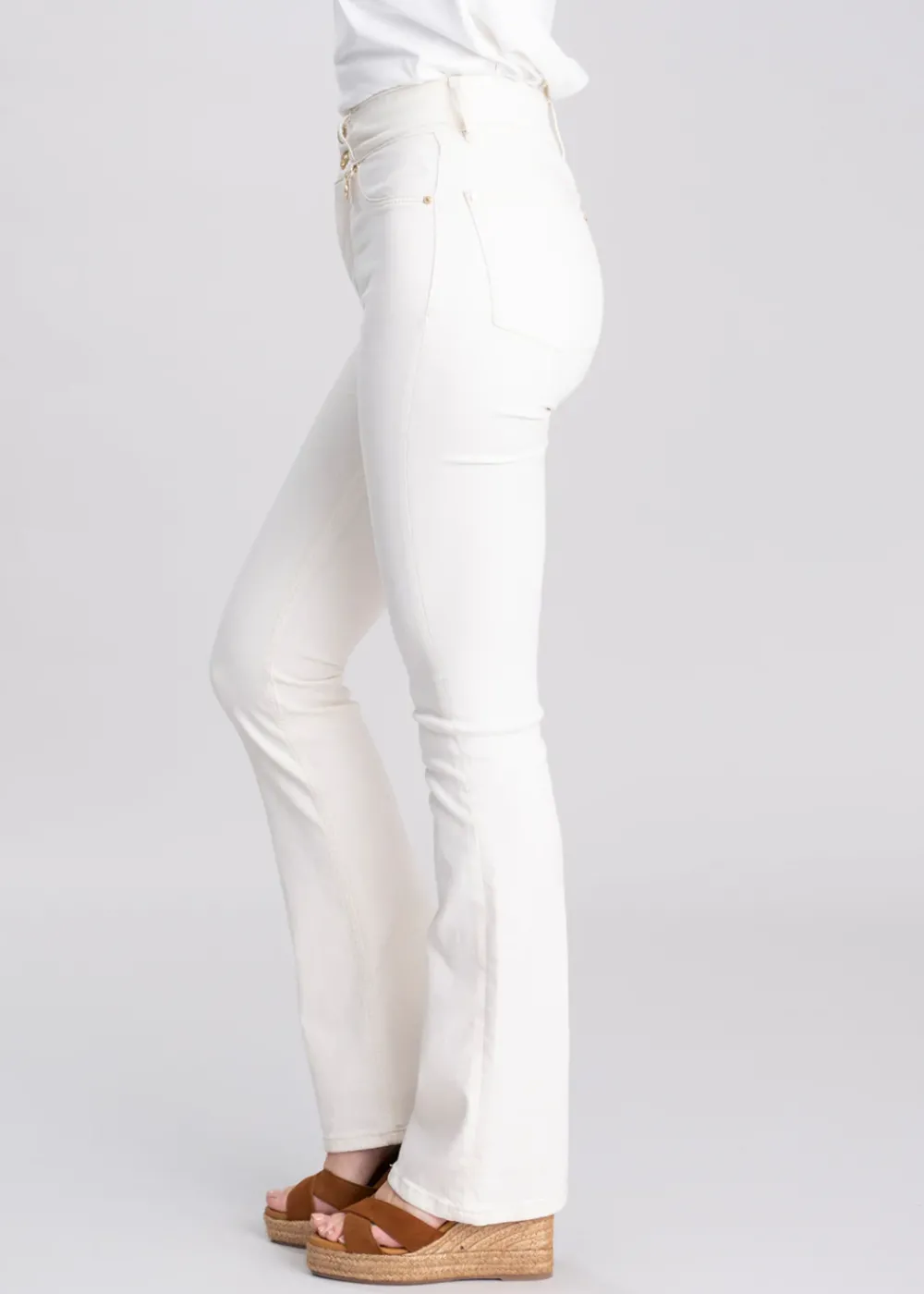 Discount High Rise Flared Jean - Women Trousers & Jeans