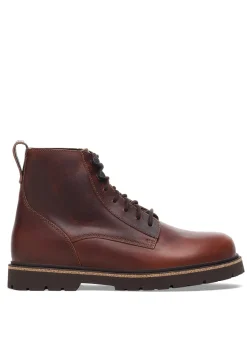 Online Highwood Leather Lace Mid Boots - Chocolate Boots|Boots