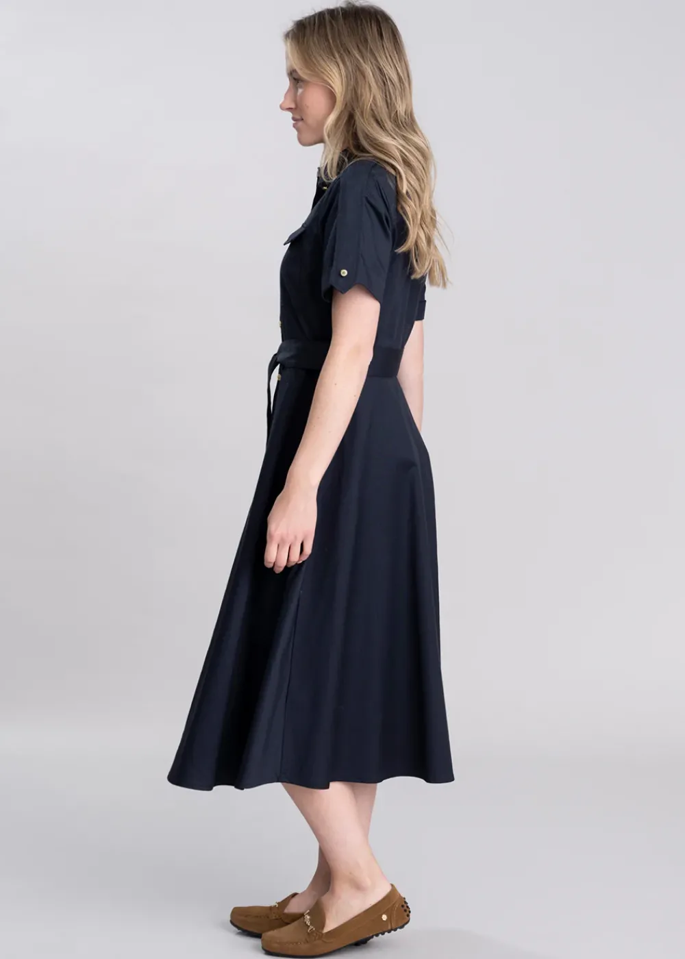 Discount Ivy Midi Dress - Dark Navy Women Dresses