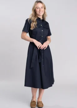 Discount Ivy Midi Dress - Dark Navy Women Dresses