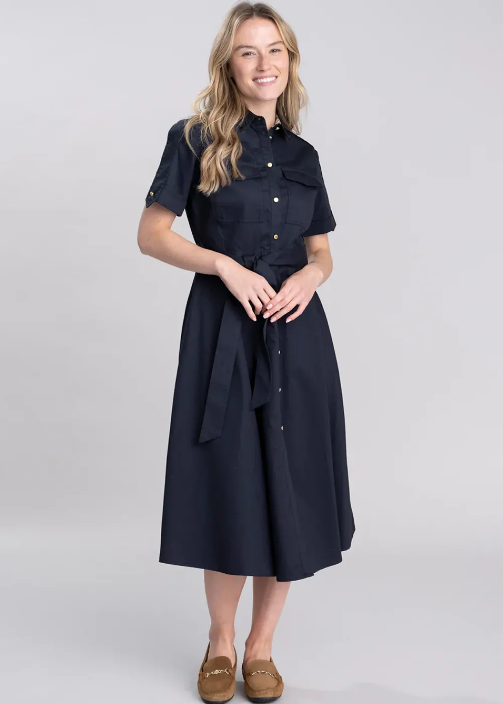 Discount Ivy Midi Dress - Dark Navy Women Dresses