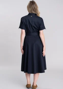 Discount Ivy Midi Dress - Dark Navy Women Dresses