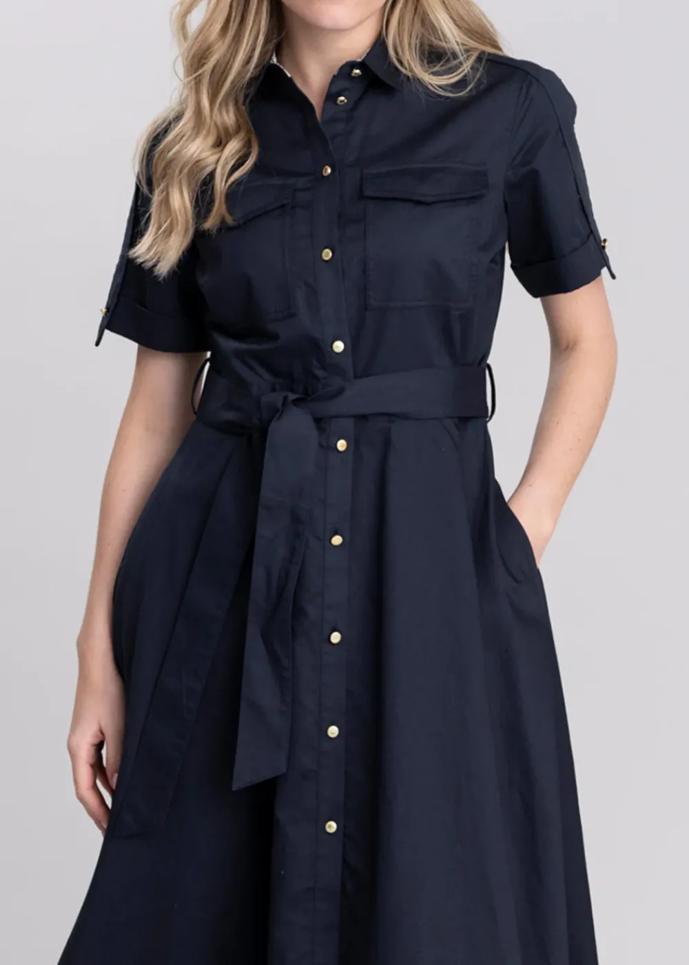 Discount Ivy Midi Dress - Dark Navy Women Dresses