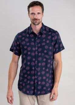 Online Jacobs River Shirt - Navy Shirts
