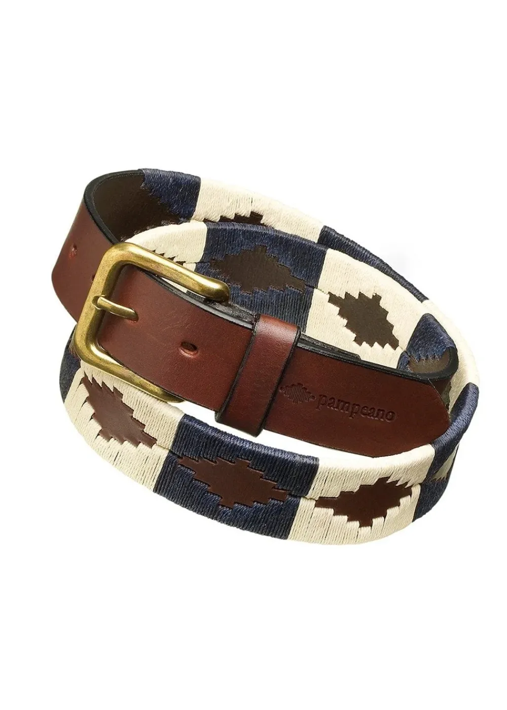 Clearance Jugadora 1.5" Polo Belt - Navy and Cream Women Belts & Buckles|Belts