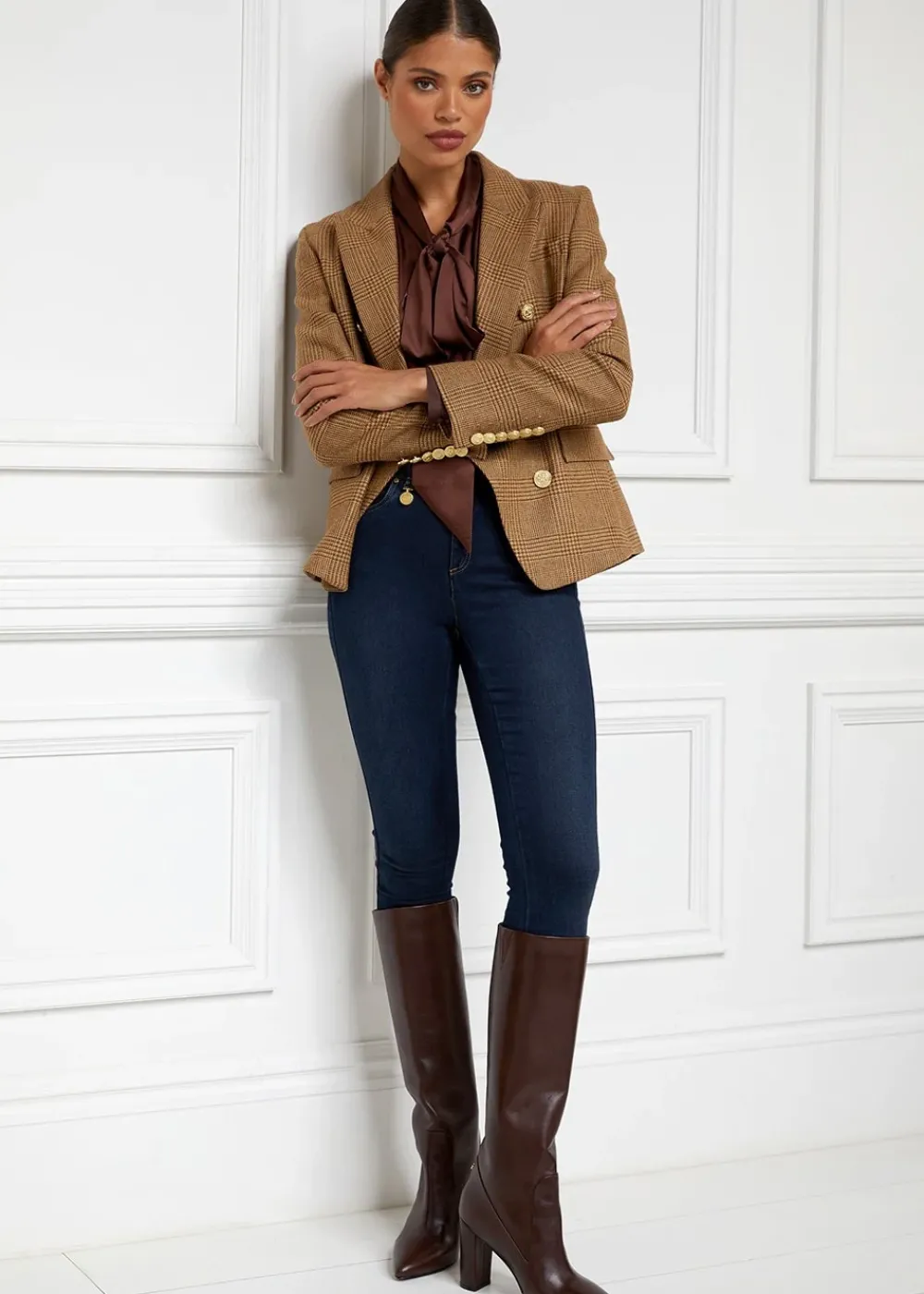 Fashion Kensington Knee Boots - Chocolate Women Boots|Boots