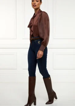 Fashion Kensington Knee Boots - Chocolate Women Boots|Boots