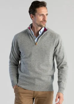 Clearance Lambswool 2 Ply Zip Neck - Knitwear