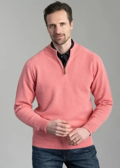 Clearance Lambswool 2 Ply Zip Neck - Knitwear