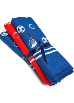 Outlet Large Sportsman Handkerchief (3 Pack Tied) - Blue and Red Women Hankies|Hankies