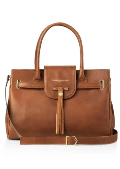 Fashion Leather Windsor Handbag - Tan Women Handbags