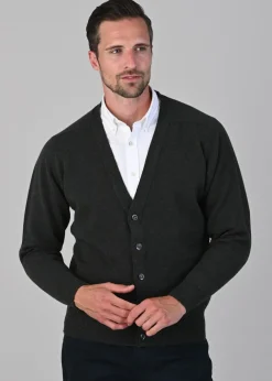 Clearance Leven 2 Ply Lambswool Cardigan - Knitwear