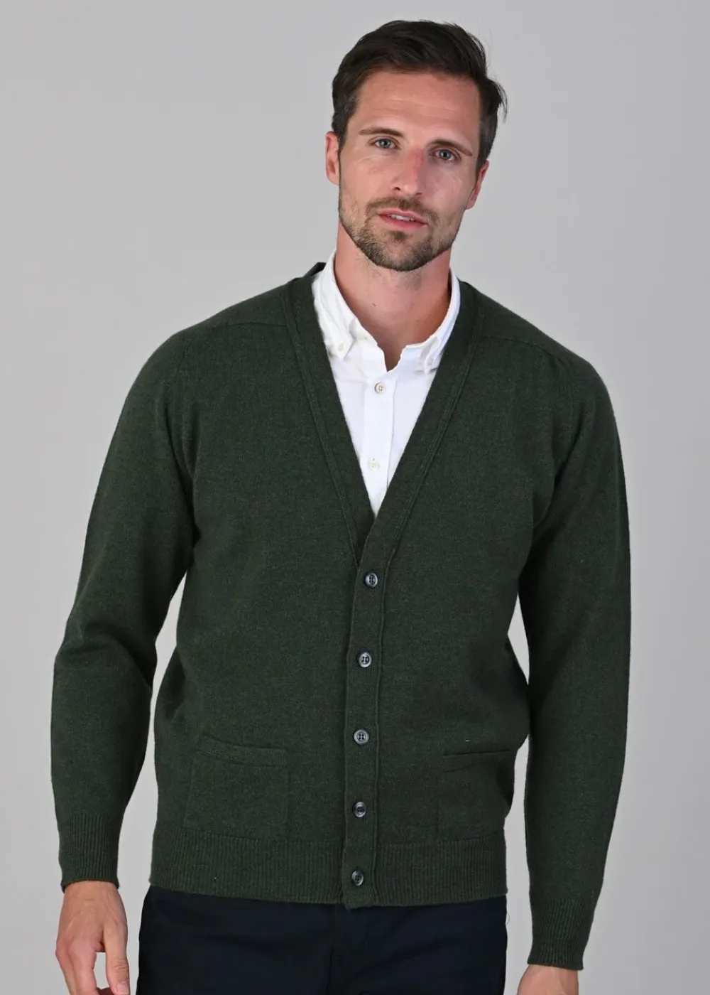 New Leven 2 Ply Lambswool Cardigan - Knitwear