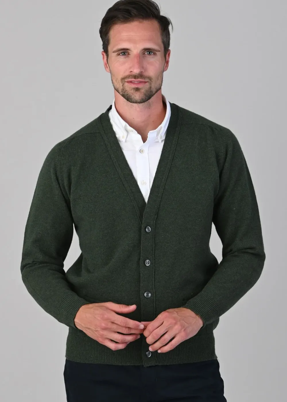 New Leven 2 Ply Lambswool Cardigan - Knitwear