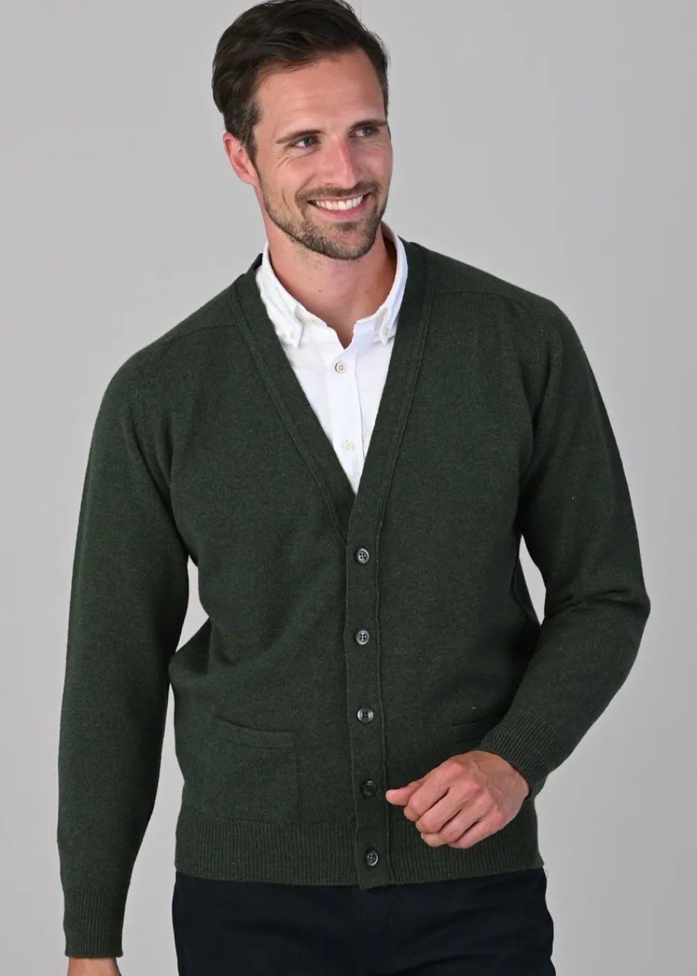 New Leven 2 Ply Lambswool Cardigan - Knitwear