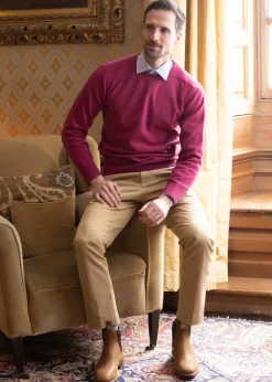 Clearance Leven 2 Ply Lambswool Crew Neck - Knitwear