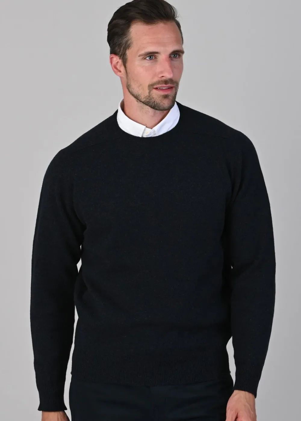 New Leven 2 Ply Lambswool Crew Neck Plus Size - Knitwear