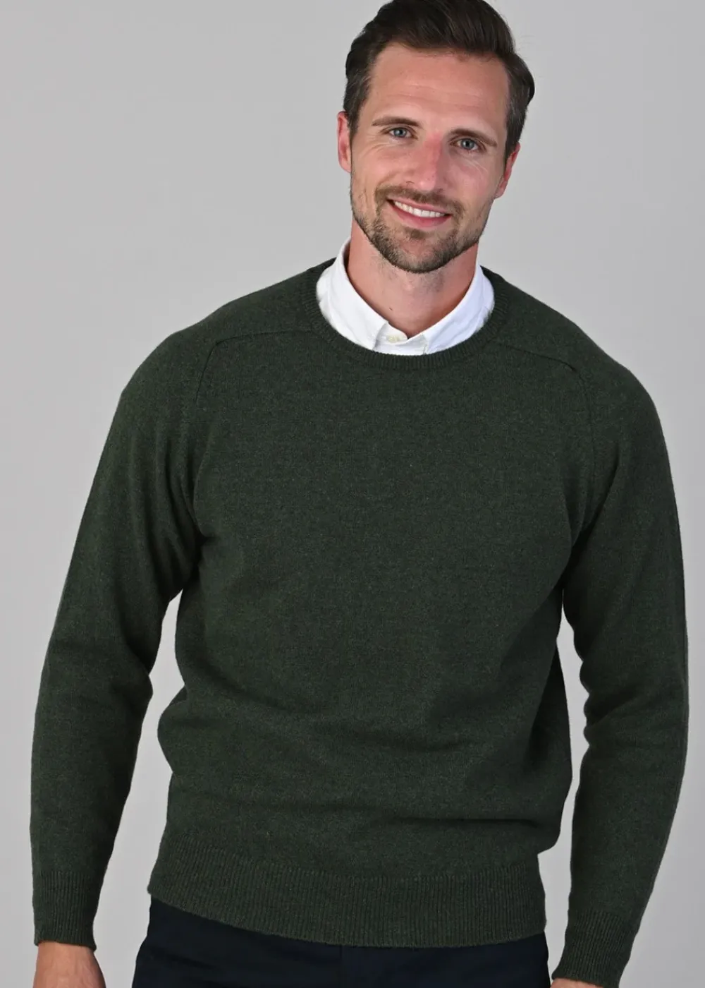 New Leven 2 Ply Lambswool Crew Neck Plus Size - Knitwear