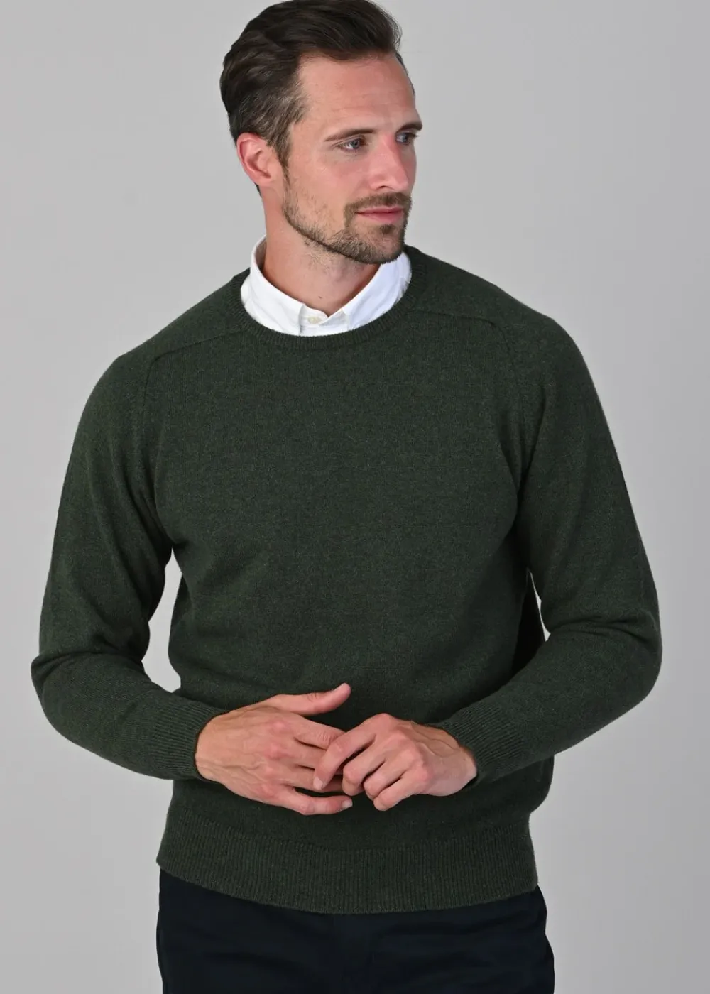 New Leven 2 Ply Lambswool Crew Neck Plus Size - Knitwear