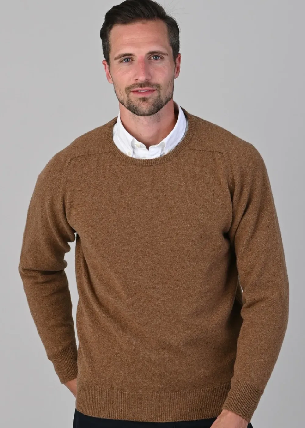 Best Leven 2 Ply Lambswool Crew Neck Plus Size - Knitwear