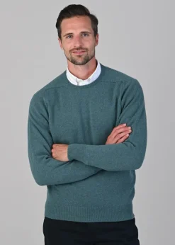 Clearance Leven 2 Ply Lambswool Crew Neck - Knitwear