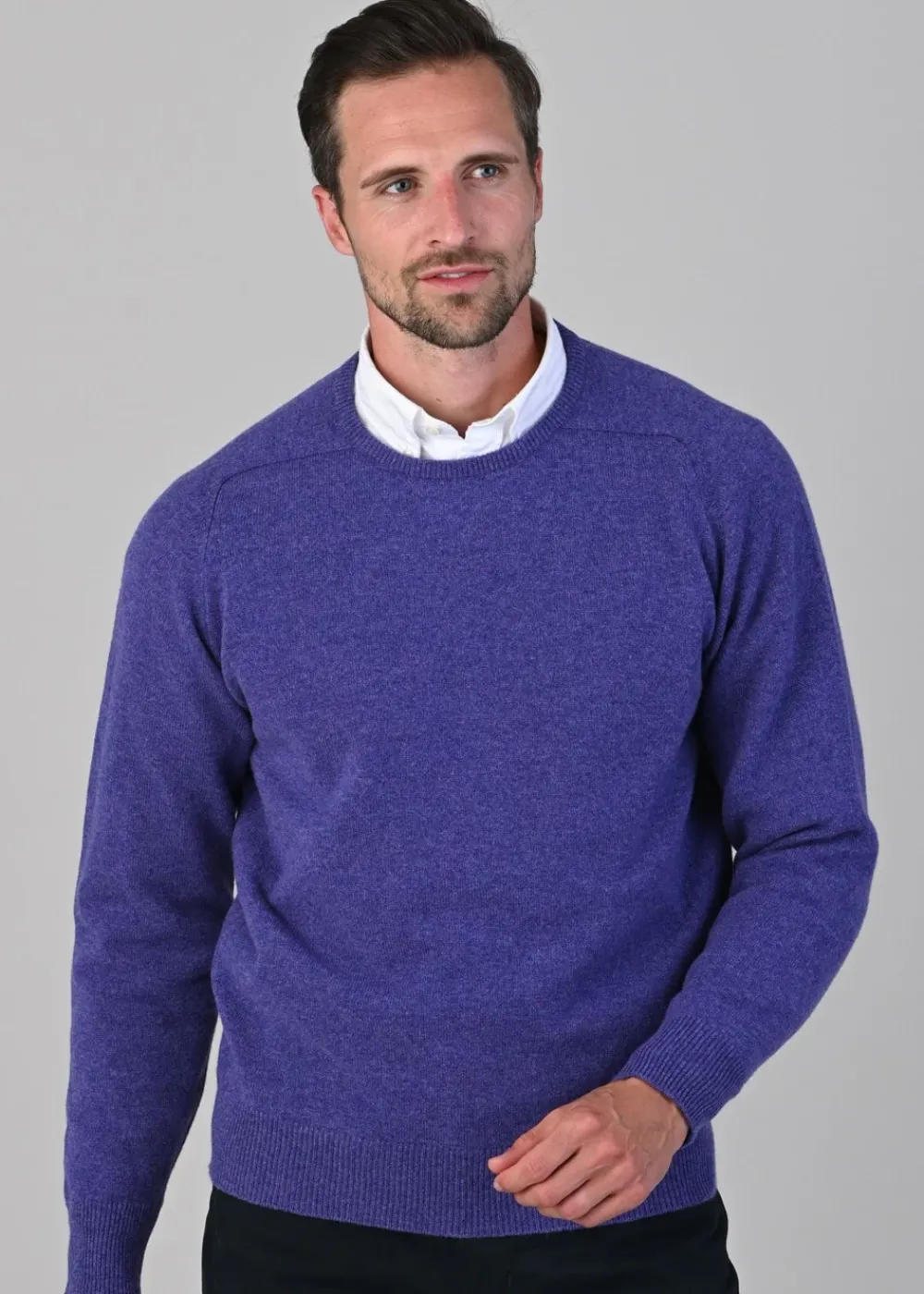 Best Leven 2 Ply Lambswool Crew Neck Plus Size - Knitwear