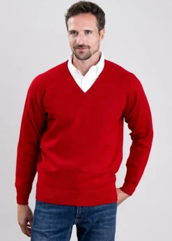 Sale Leven 2 Ply Lambswool V-Neck - Knitwear