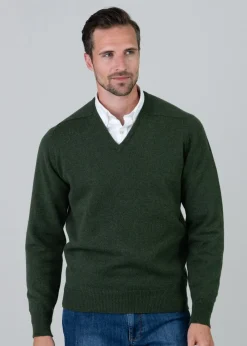 Online Leven 2 Ply Lambswool V-Neck - Knitwear