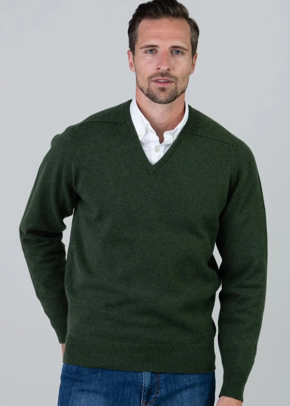 Online Leven 2 Ply Lambswool V-Neck - Knitwear
