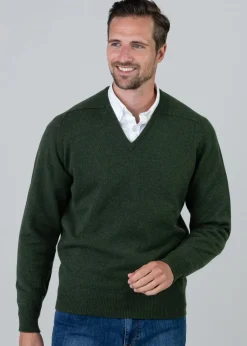 Online Leven 2 Ply Lambswool V-Neck - Knitwear