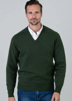 Online Leven 2 Ply Lambswool V-Neck - Knitwear