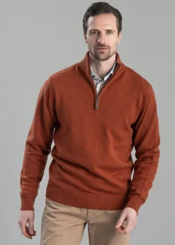 Hot Lewis Lambswool 1/4 Zip Jumper - Knitwear