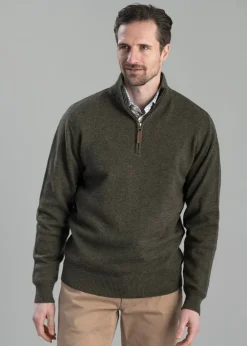 Sale Lewis Lambswool 1/4 Zip Jumper - Knitwear