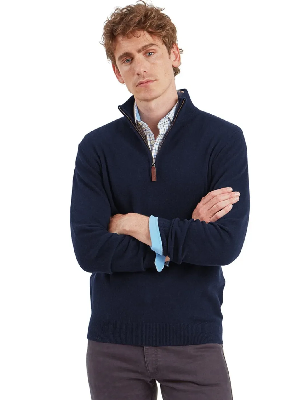 Sale Lewis Lambswool 1/4 Zip Jumper - Knitwear
