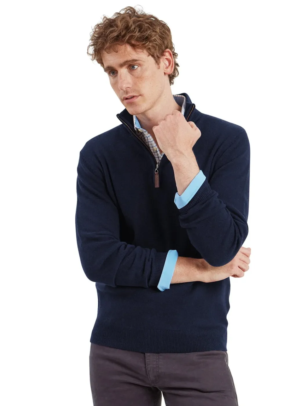 Sale Lewis Lambswool 1/4 Zip Jumper - Knitwear