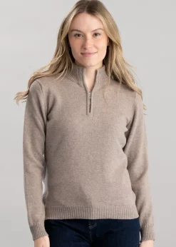 Best Lindsey Lambswool Zip Neck - Women Knitwear