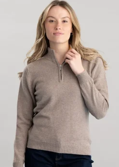 Best Lindsey Lambswool Zip Neck - Women Knitwear