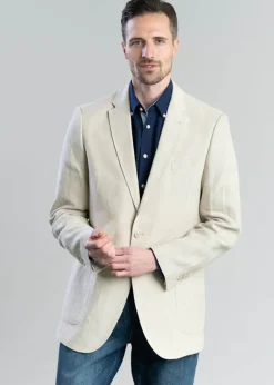 Online Linen Blazer - Stone Coats & Jackets