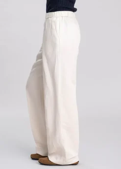 New Linen Blend Pull On Trousers - Women Trousers & Jeans